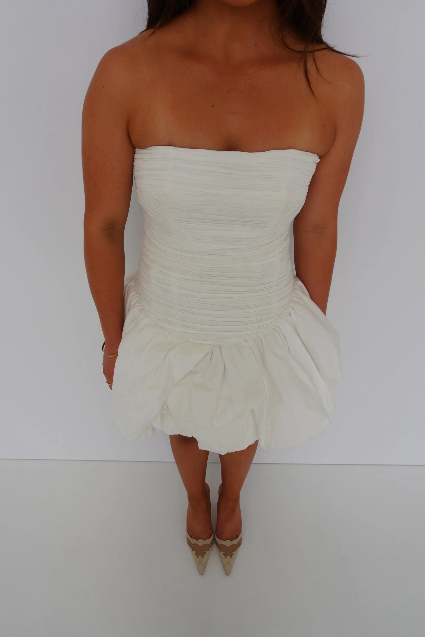 VIOLETTE BUBBLE HEM MINI DRESS