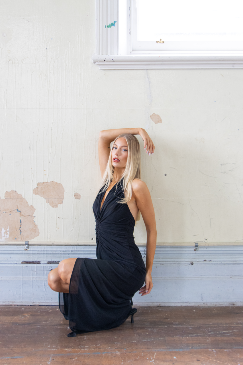 VINTAGE TADASHI SHOJI ONYX GOWN